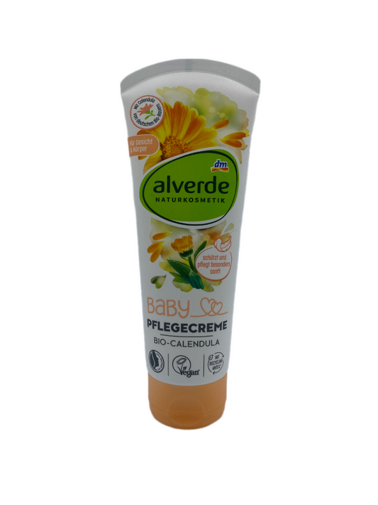 alverde BABY Baby Care Cream for Face & Body Organic Calendula, 100 ml